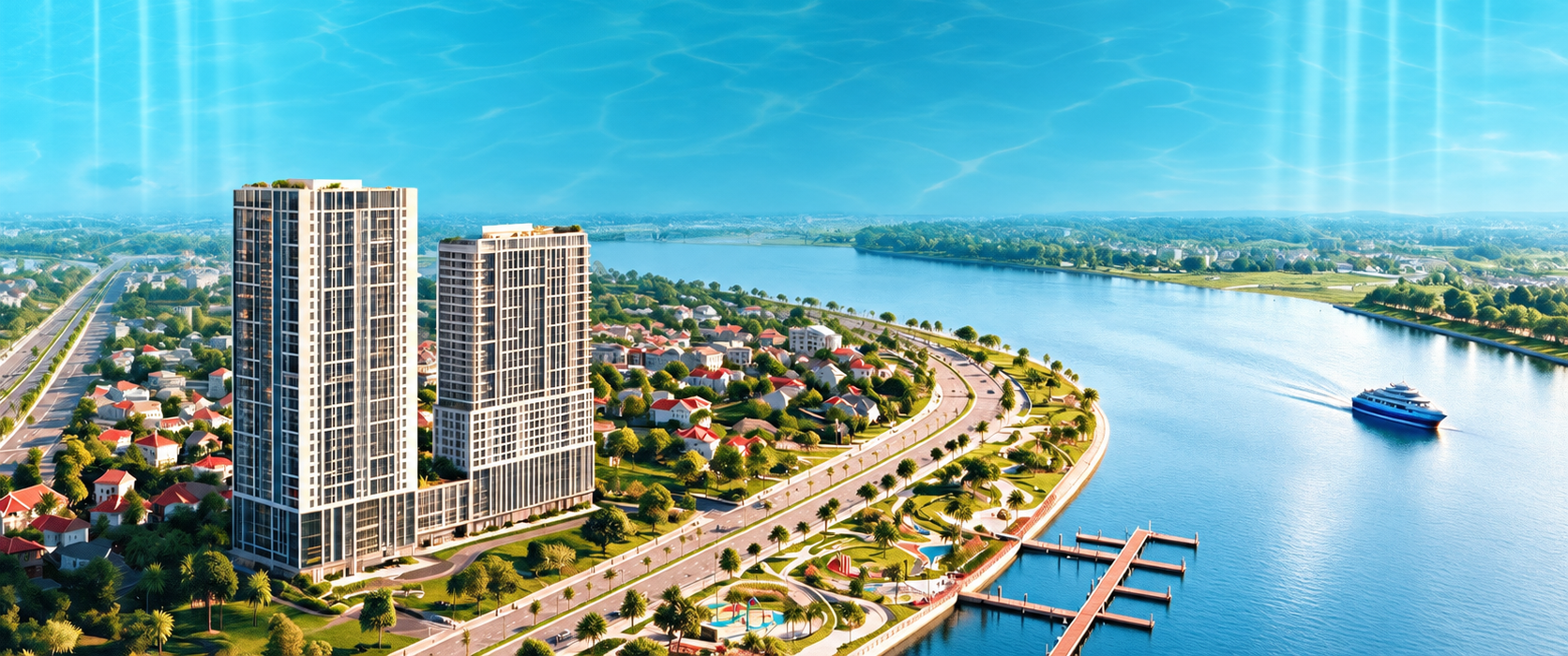 Phối cảnh Serena Riverside view sông